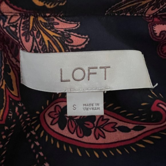 Ann Taylor Loft Paisley "mini"  Shift Dress Size Small - Picture 4 of 7